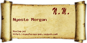 Nyeste Morgan névjegykártya